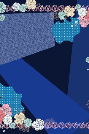 抽象花卉印花华亿平台图片