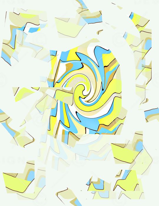 抽象花卉印花华亿平台图片