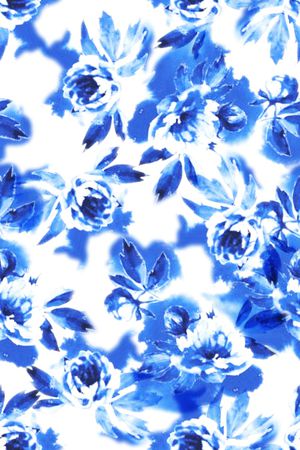 水彩花卉印花华亿平台图片