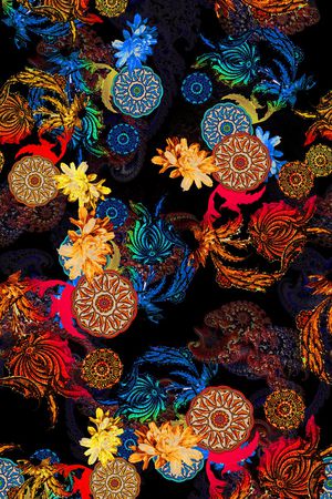 花卉印花华亿平台图片