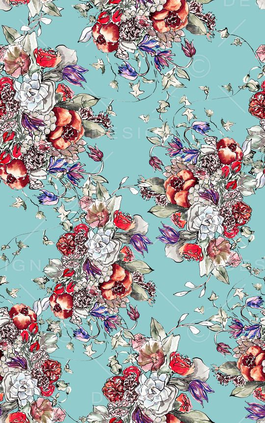 花卉印花华亿平台图片