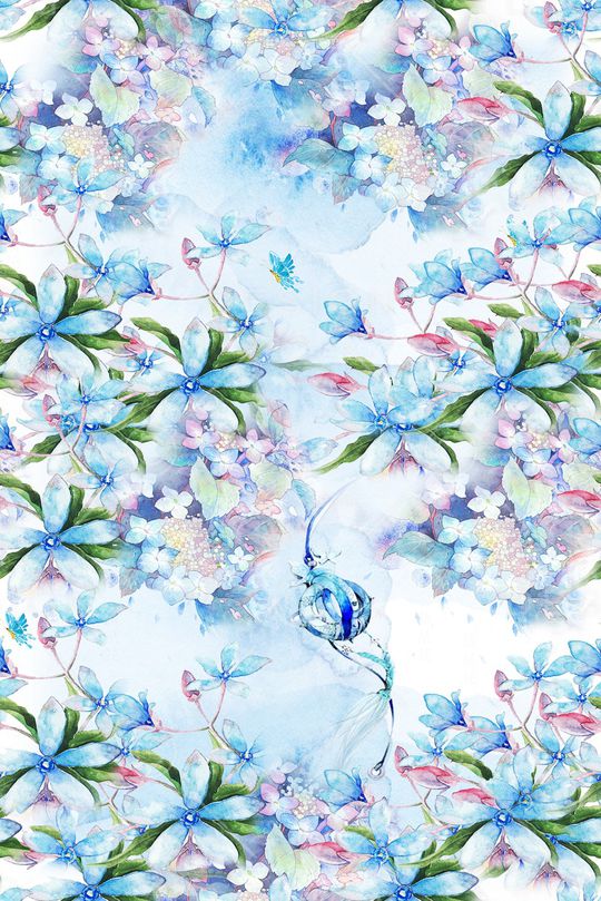 满版散花印花华亿平台图片