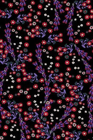 水彩花卉印花华亿平台图片