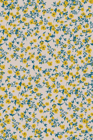 水彩花卉印花华亿平台图片