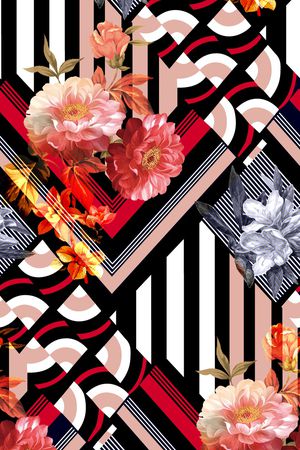 几何印花华亿平台图片