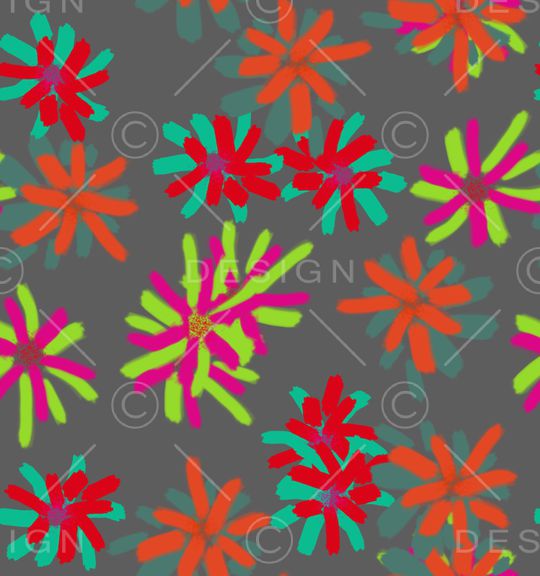 抽象花卉印花华亿平台图片