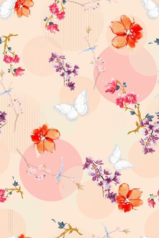 抽象花卉印花华亿平台图片