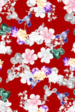 满版散花印花华亿平台图片