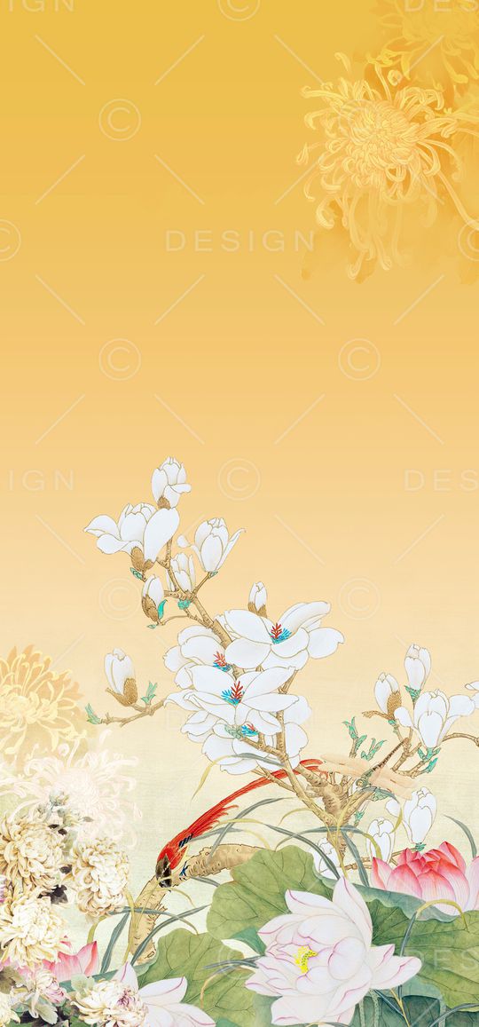 抽象花卉印花华亿平台图片