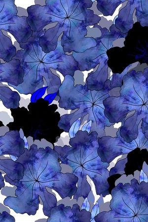 水彩花卉印花华亿平台图片