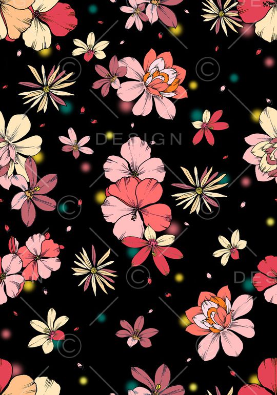 花卉印花华亿平台图片