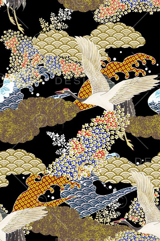 抽象花卉印花华亿平台图片