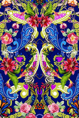 佩斯利印花华亿平台图片