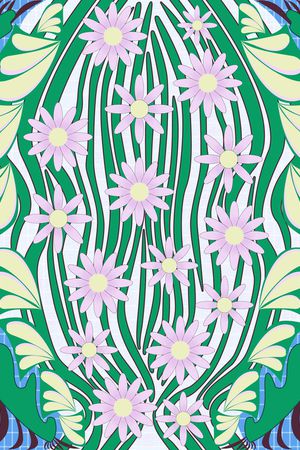 褪色花卉印花华亿平台图片