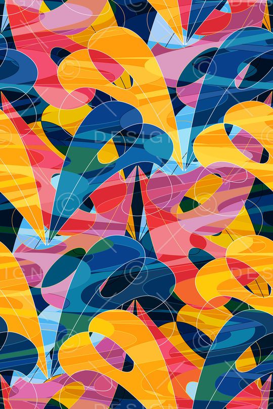 抽象男装印花华亿平台图片