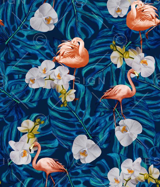 火烈鸟印花华亿平台图片