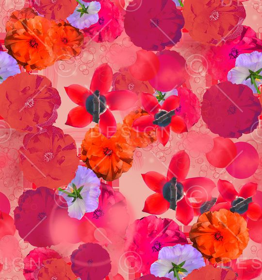 花卉印花华亿平台图片