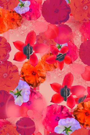 花卉印花华亿平台图片