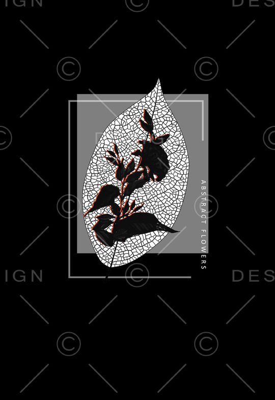 抽象花卉印花华亿平台图片