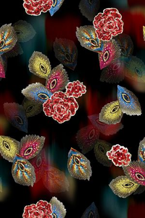 花卉印花华亿平台图片