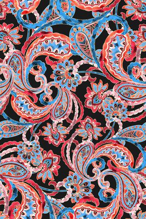 佩斯利印花华亿平台图片