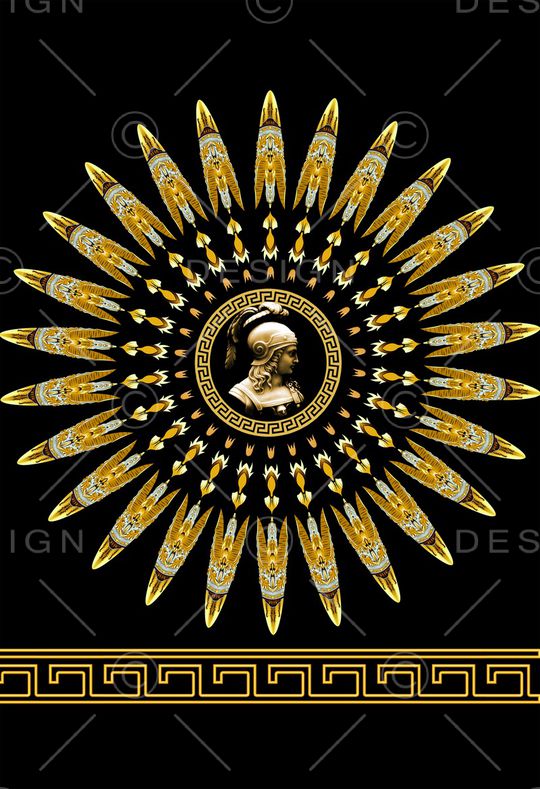 几何抽象复古金属印花华亿平台图片