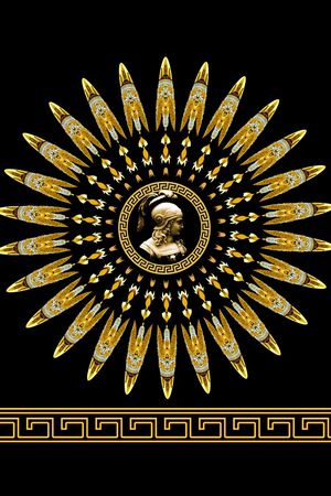 几何抽象复古金属印花华亿平台图片