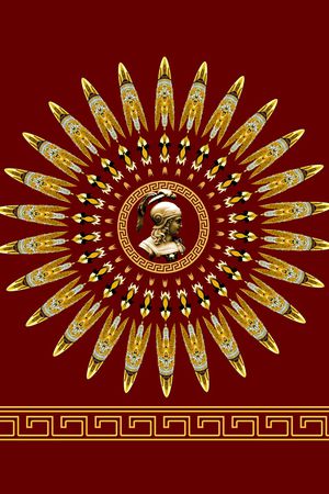 几何抽象复古金属印花华亿平台图片