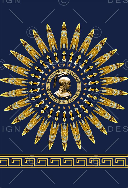 几何抽象复古金属印花华亿平台图片