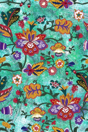 抽象花卉印花华亿平台图片