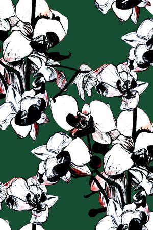 兰花印花华亿平台图片