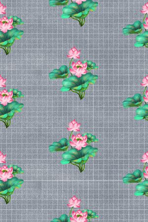 荷花荷叶印花华亿平台图片