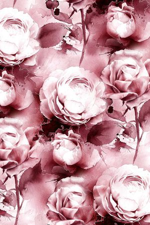 水彩花卉印花华亿平台图片