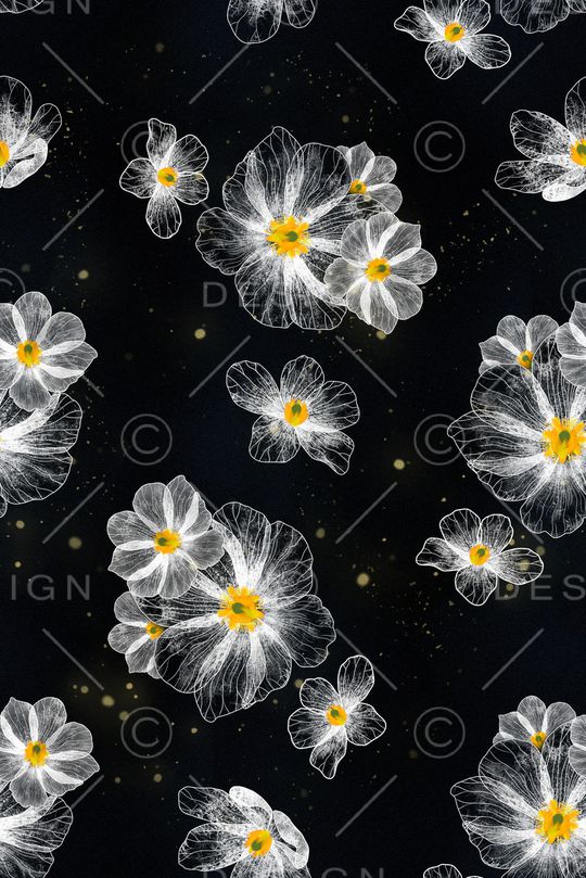 抽象花卉印花华亿平台图片