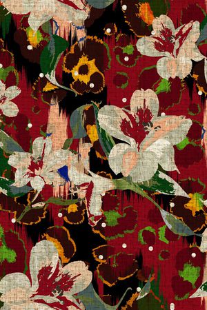 花卉印花华亿平台图片