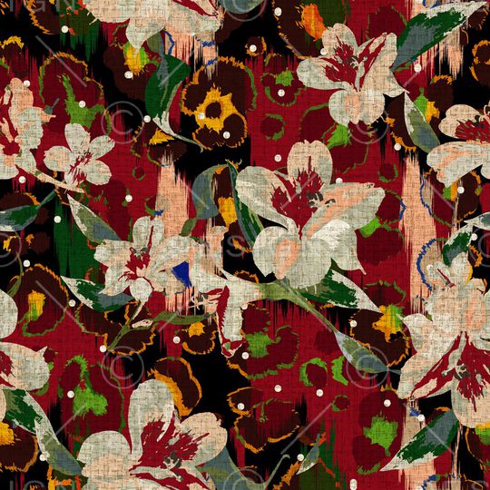 花卉印花华亿平台图片