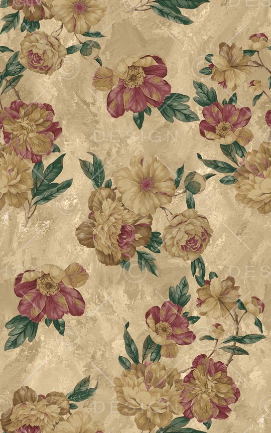 抽象花卉印花华亿平台图片