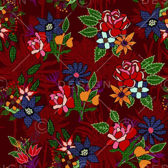 花卉印花华亿平台图片