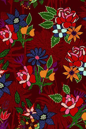 花卉印花华亿平台图片