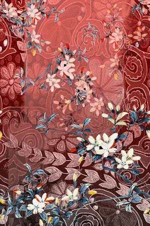 花卉印花华亿平台图片