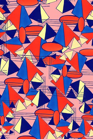 几何印花华亿平台图片