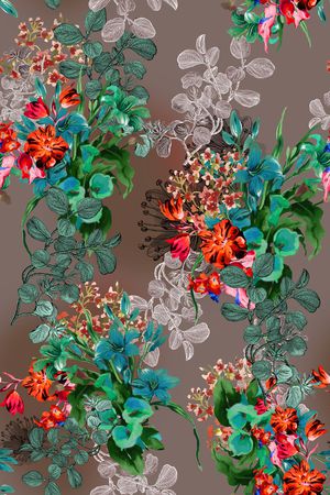 花卉印花华亿平台图片