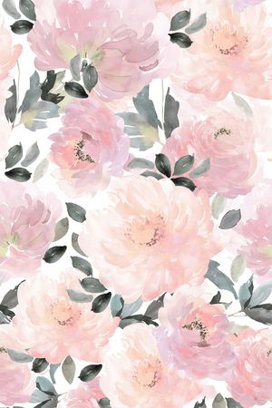 水彩花卉印花华亿平台图片