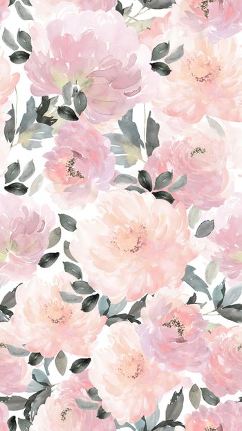 水彩花卉印花华亿平台图片