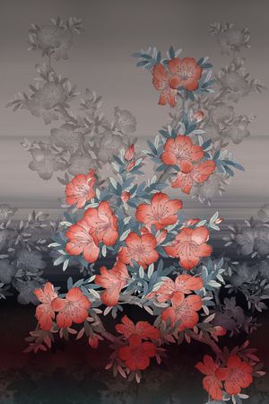 中国风定位花印花华亿平台图片