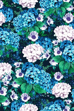 绣球花印花华亿平台图片