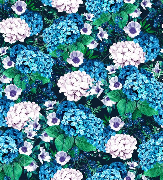 绣球花印花华亿平台图片