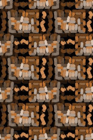 手绘线条笔触印花华亿平台图片