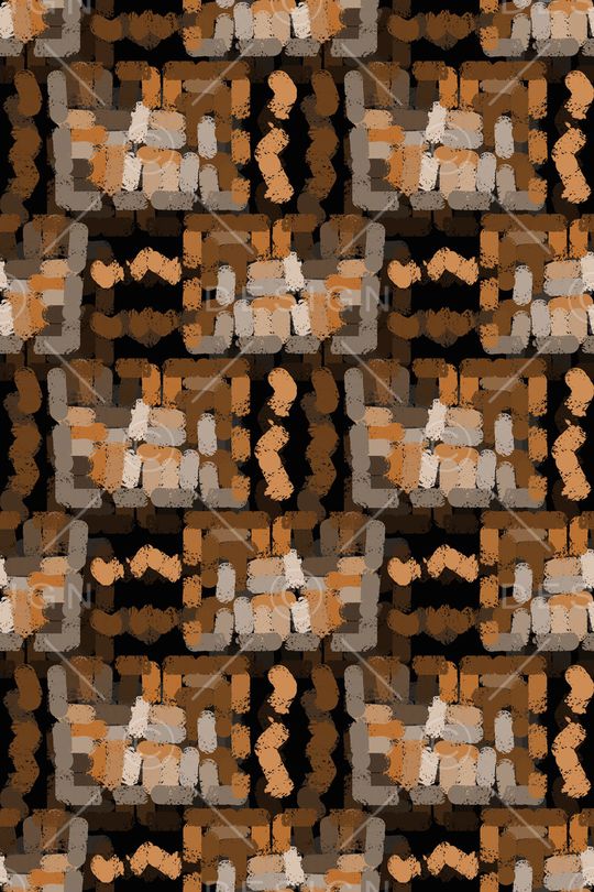 手绘线条笔触印花华亿平台图片