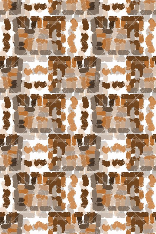 手绘线条笔触印花华亿平台图片